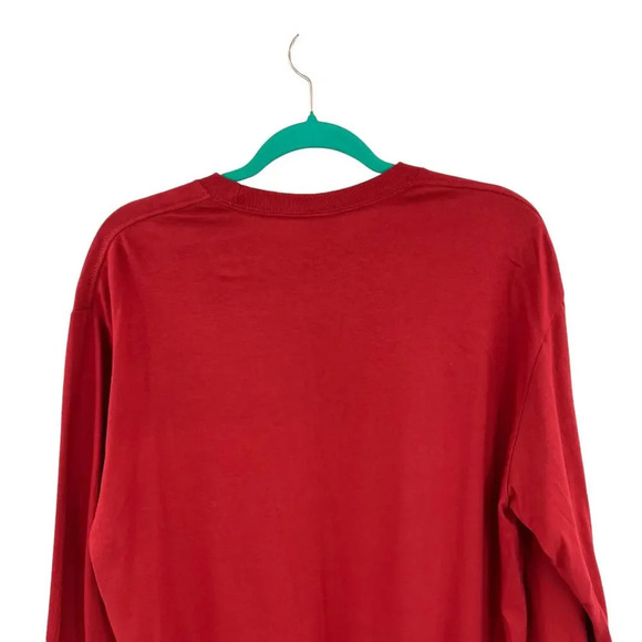 Supreme Blank Red Long Sleeve Cotton Tee Shirt Size Large - Picture 6 of 9